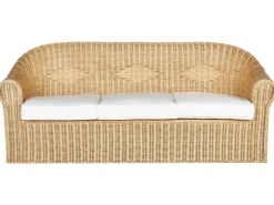 Havesofa 3 personers LIVADEIA Rattan Naturlig