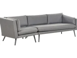Havesofa 3 personers LORETELLO Venstrevendt Grå