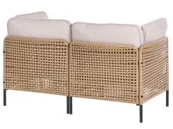 Havesofa 2 personers OMEGANA PE-rattan Lys Beige