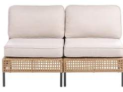 Havesofa 2 personers OMEGANA Uden armlæn PE-rattan Lys Beige