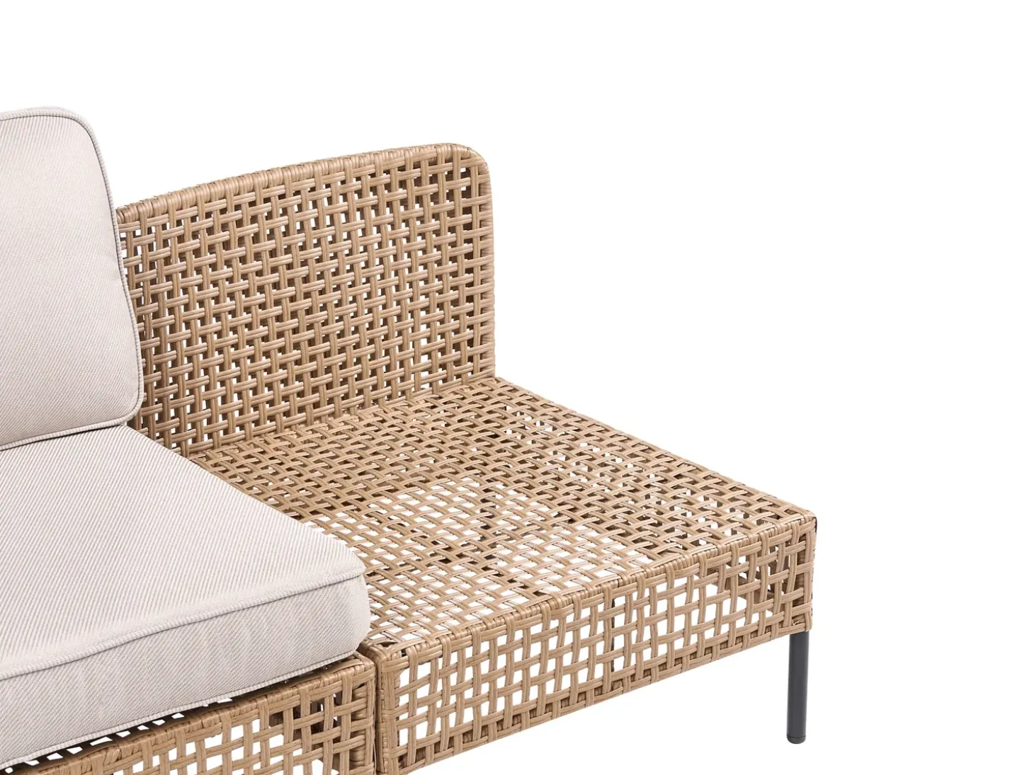 Havesofa 2 personers OMEGANA Uden armlæn PE-rattan Lys Beige