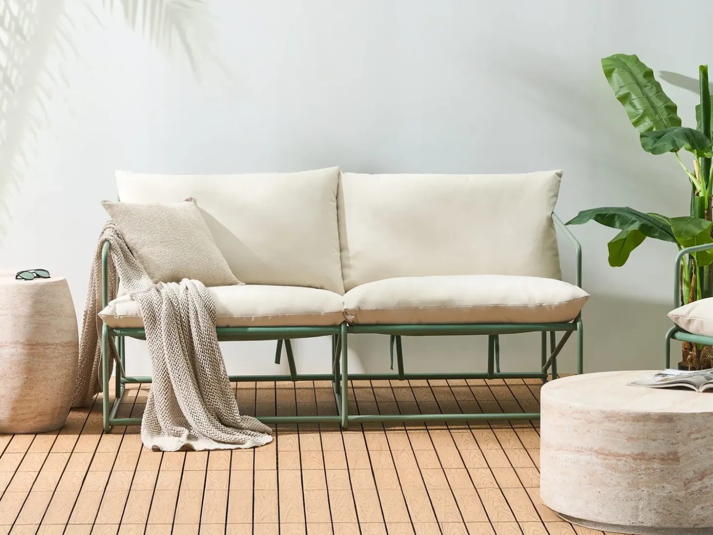 Havesofa 2 personers PONTE Metal Grøn