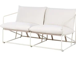 Havesofa 2 personers PONTE Metal Lys Beige