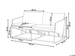 Havesofa 2 personers PONTE Metal Lys Beige