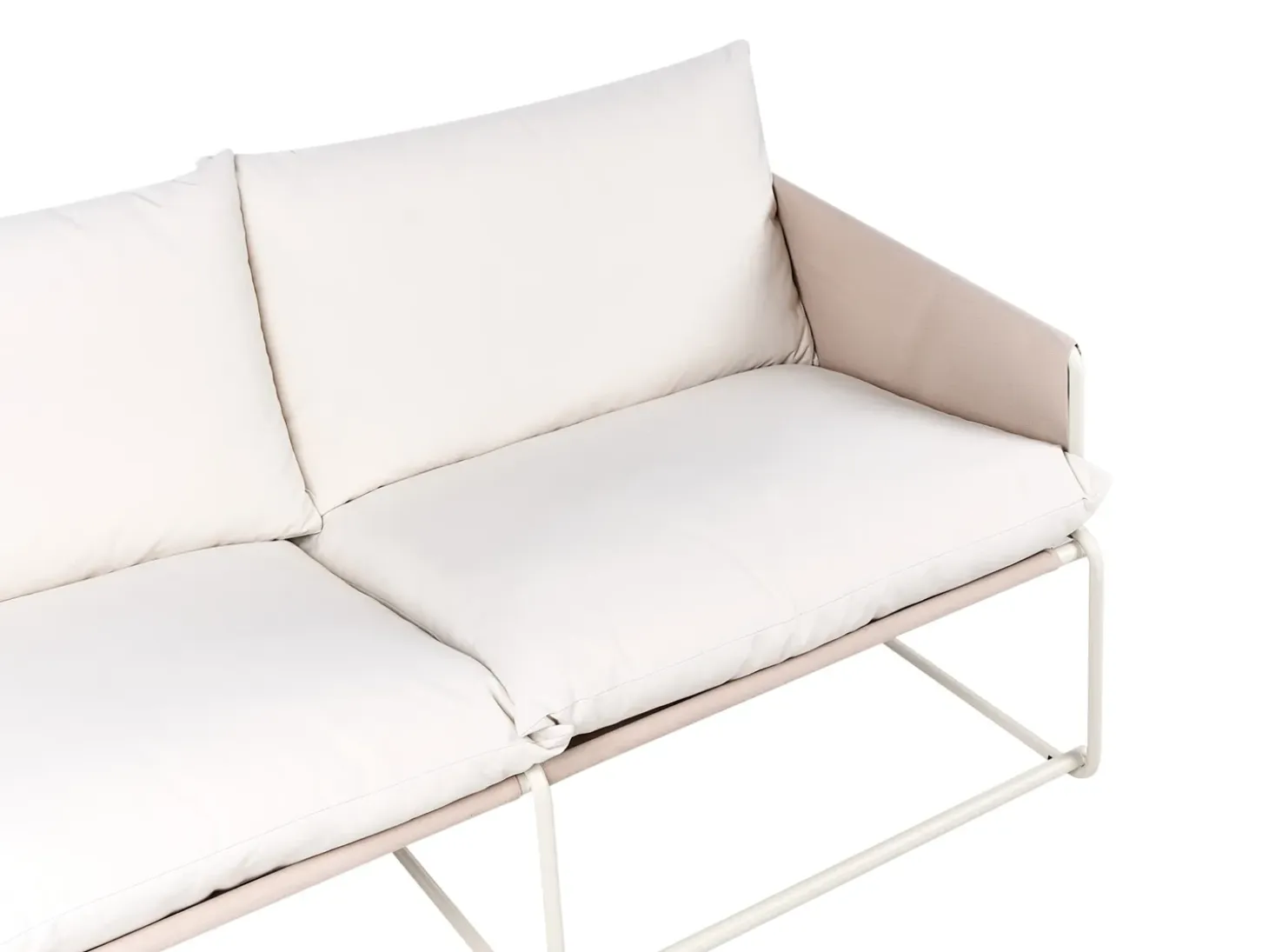Havesofa 2 personers PONTE Metal Lys Beige