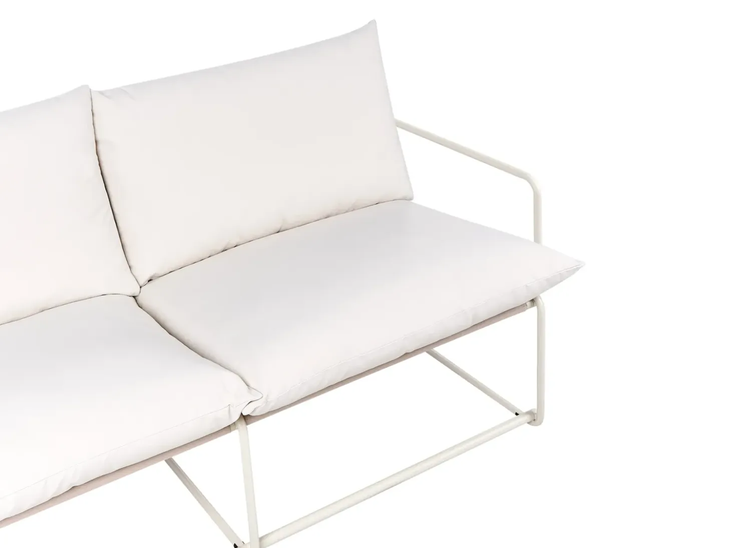 Havesofa 2 personers PONTE Metal Lys Beige