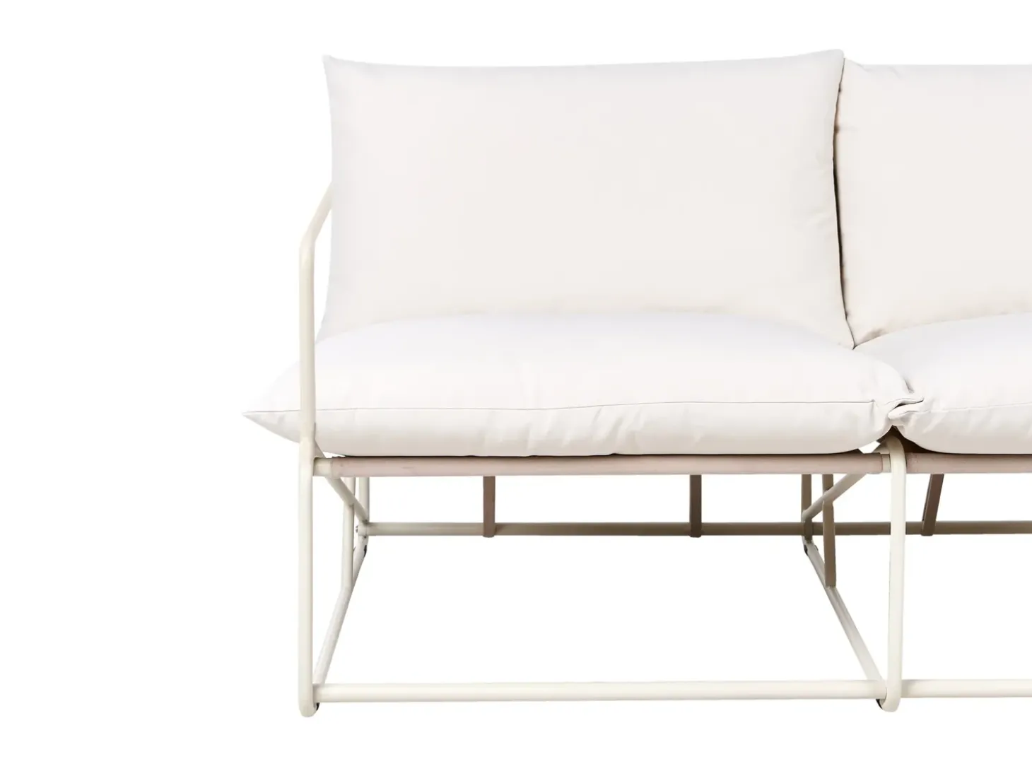 Havesofa 2 personers PONTE Metal Lys Beige