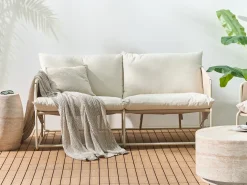 Havesofa 2 personers PONTE Metal Lys Beige