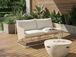 Havesofa 2 personers PONTE Metal Lys Beige