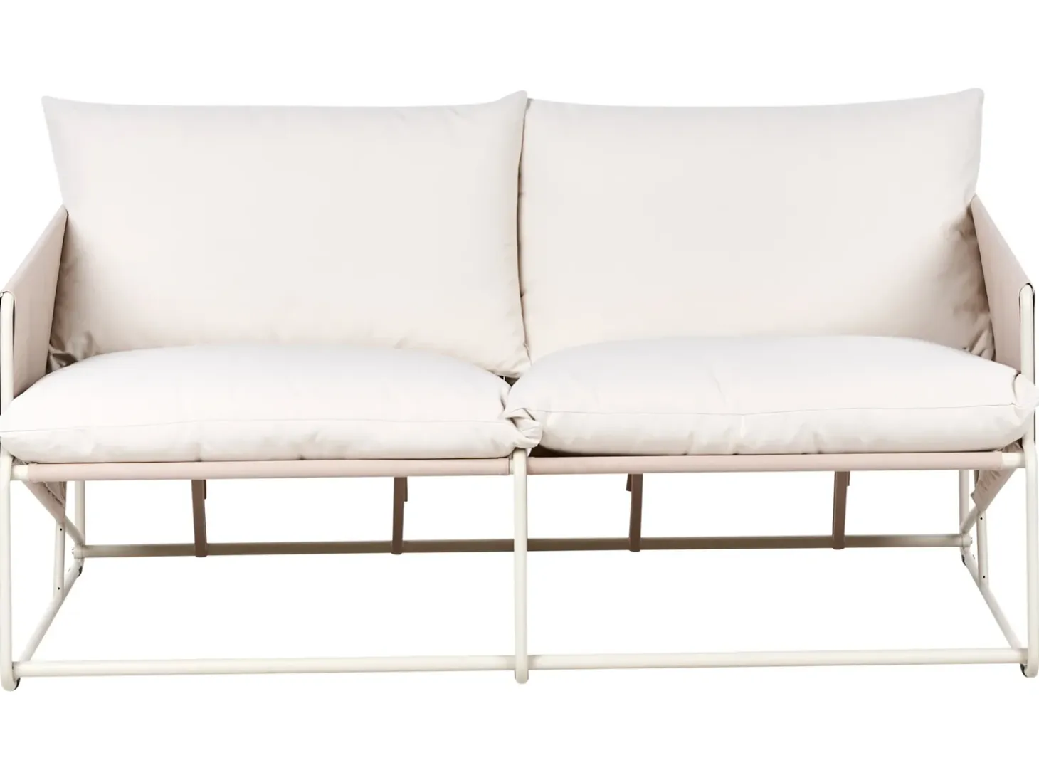 Havesofa 2 personers PONTE Metal Lys Beige