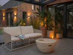 Havesofa 2 personers PONTE Metal Lys Beige