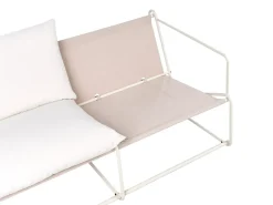Havesofa 2 personers PONTE Metal Lys Beige