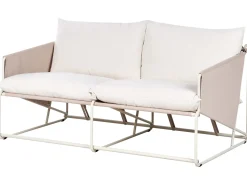 Havesofa 2 personers PONTE Metal Lys Beige