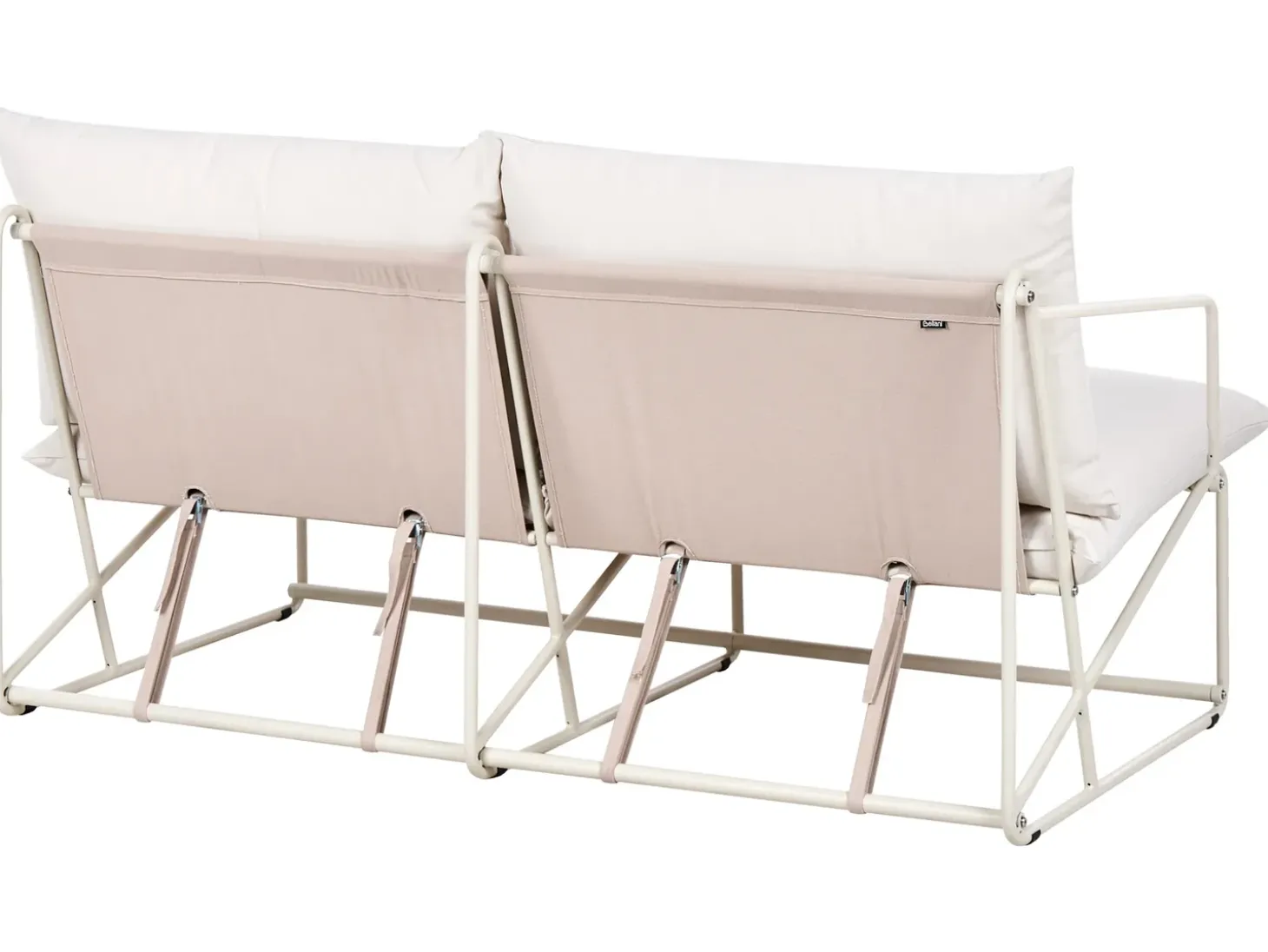 Havesofa 2 personers PONTE Metal Lys Beige