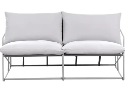 Havesofa 2 personers PONTE Metal Grå