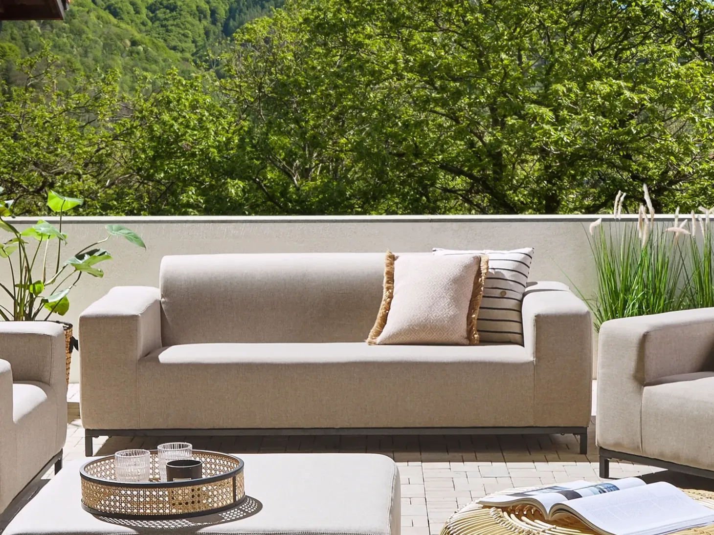 Havesofa 2 personers ROVIGO Beige