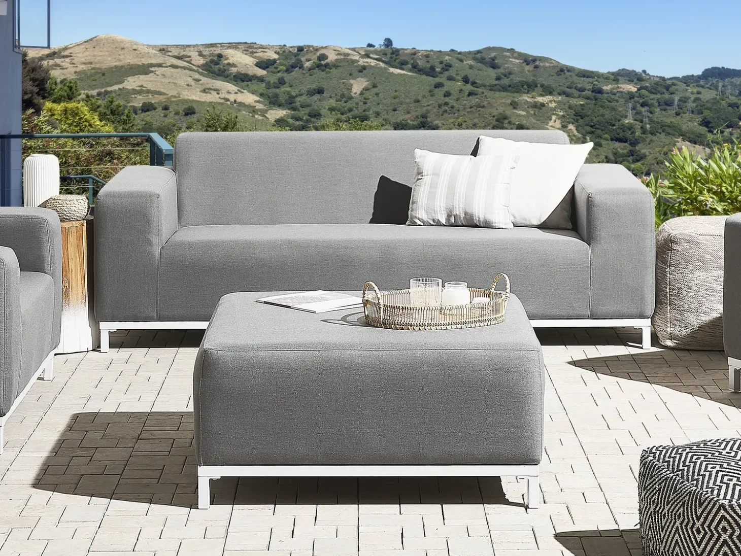 Havesofa 2 personers ROVIGO Grå