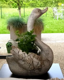 Havestatue GRUFFY Hvid
