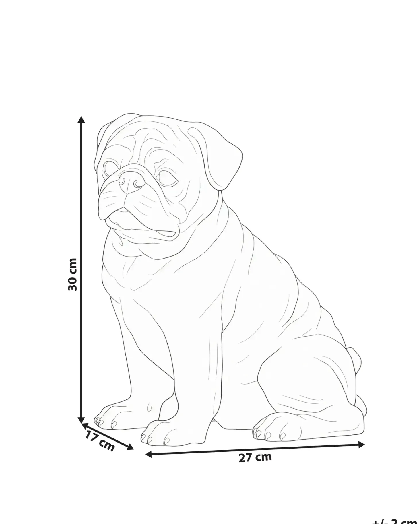 Havestatue SARNANO Hund Beige