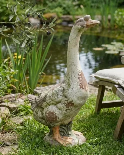Havestatue SARNO Gås Beige
