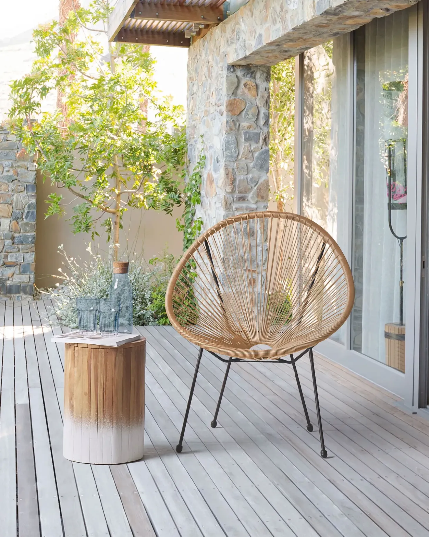 Havestol ACAPULCO II PE-rattan Naturlig