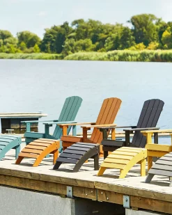 Havestol ADIRONDACK med fodskammel Brun