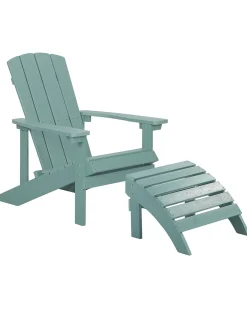 Havestol ADIRONDACK med fodskammel Turkis