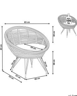 Havestol MARATEA Rattan Naturlig