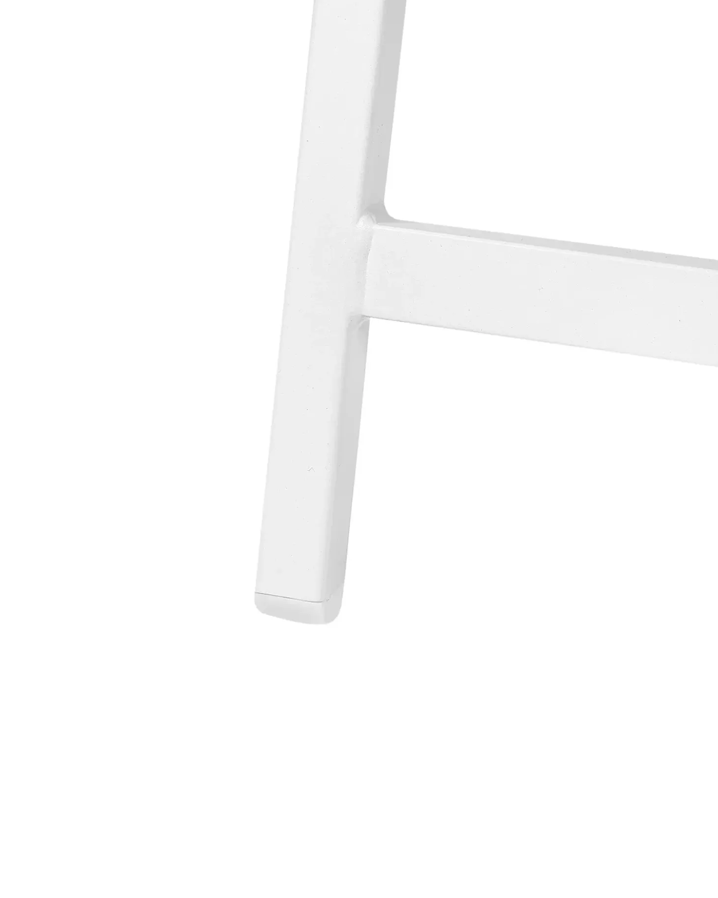 Havestol MARCEDDI med fodskammel Metal Hvid/beige