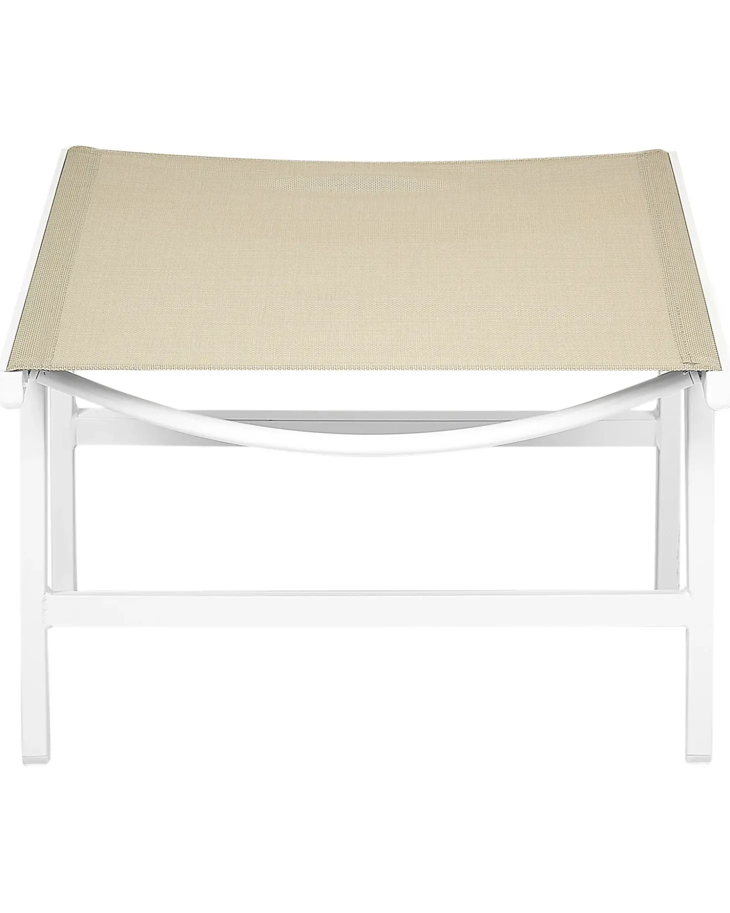 Havestol MARCEDDI med fodskammel Metal Hvid/beige