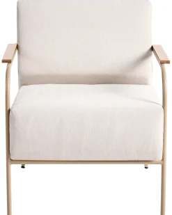 Havestol NIMIS med fodskammel Lys Beige