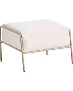 Havestol NIMIS med fodskammel Lys Beige
