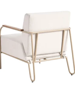 Havestol NIMIS med fodskammel Lys Beige