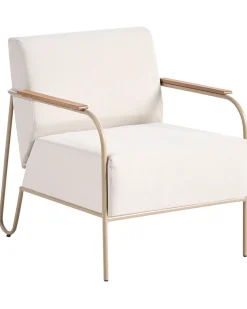 Havestol NIMIS med fodskammel Lys Beige