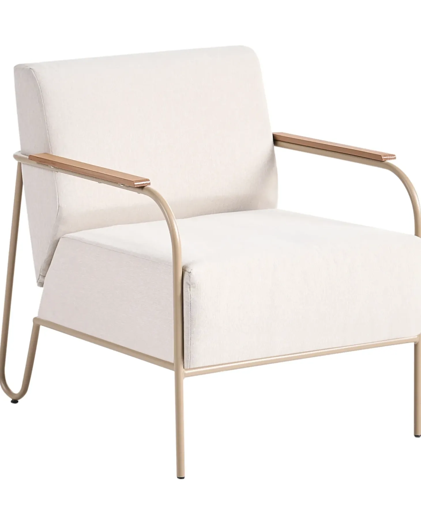 Havestol NIMIS med fodskammel Lys Beige