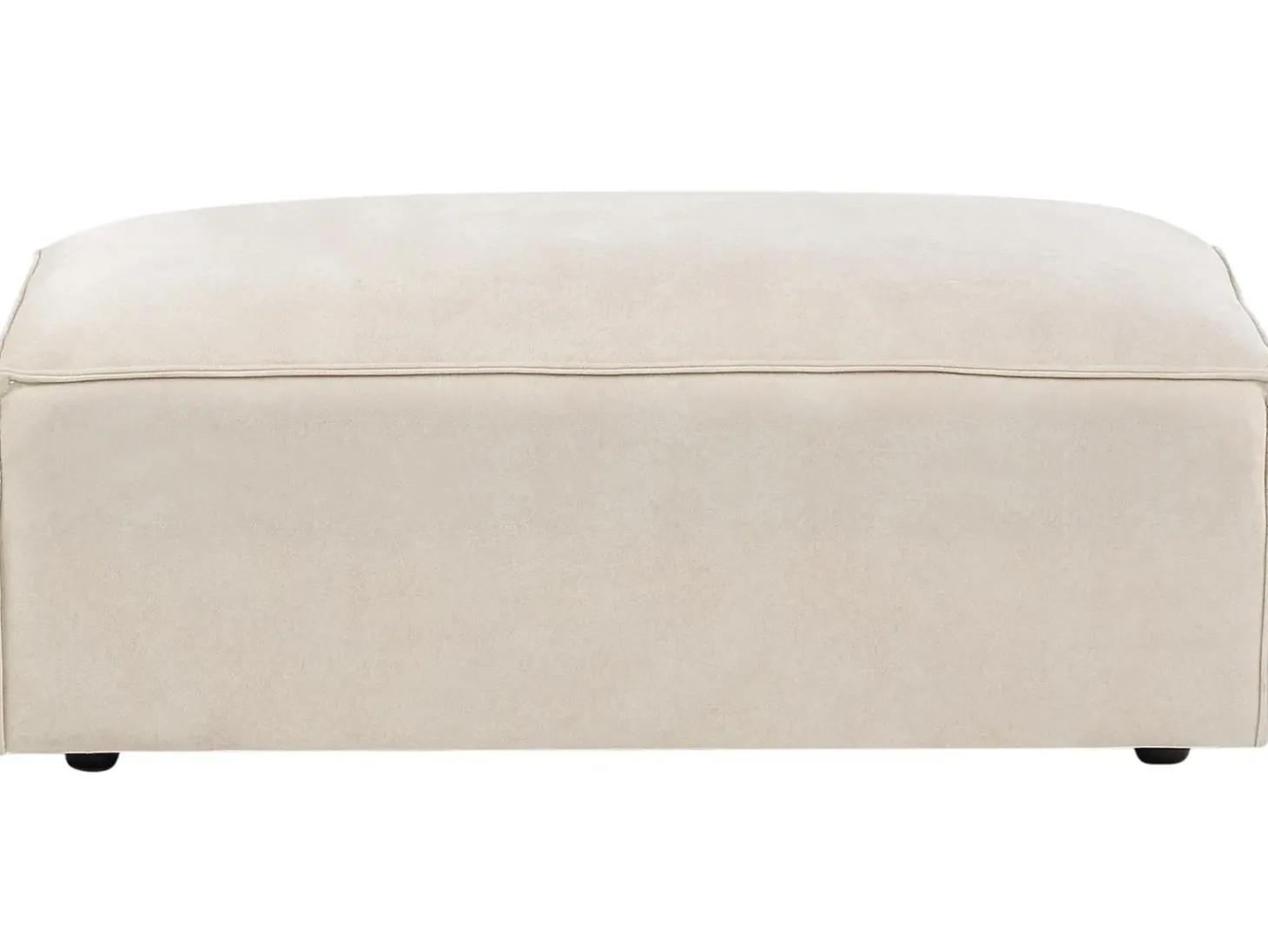 HELLNAR 3 personers Hjørnesofa modul Højrevendt Lys Beige Velour med fodskammel