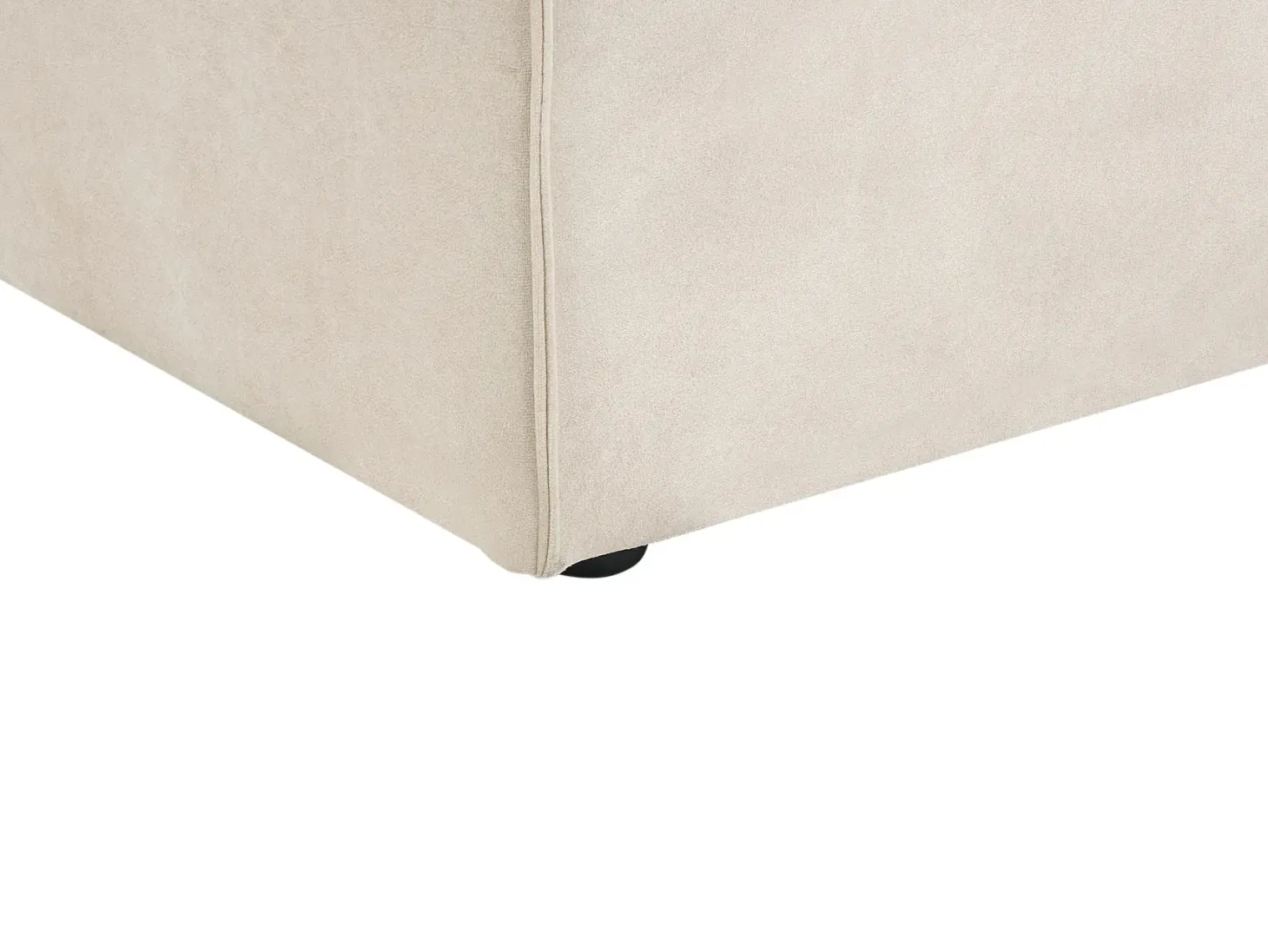 HELLNAR 5 personers Hjørnesofa modul Venstrevendt Lys Beige Velour med fodskammel
