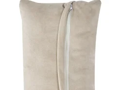 HELLNAR 5 personers Hjørnesofa modul Venstrevendt Lys Beige Velour med fodskammel