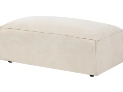 HELLNAR 5 personers Hjørnesofa modul Højrevendt Lys Beige Velour med fodskammel
