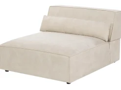 HELLNAR 5 personers Hjørnesofa modul Højrevendt Lys Beige Velour med fodskammel