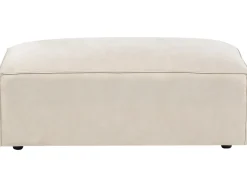 HELLNAR 5 personers Hjørnesofa modul Højrevendt Lys Beige Velour med fodskammel