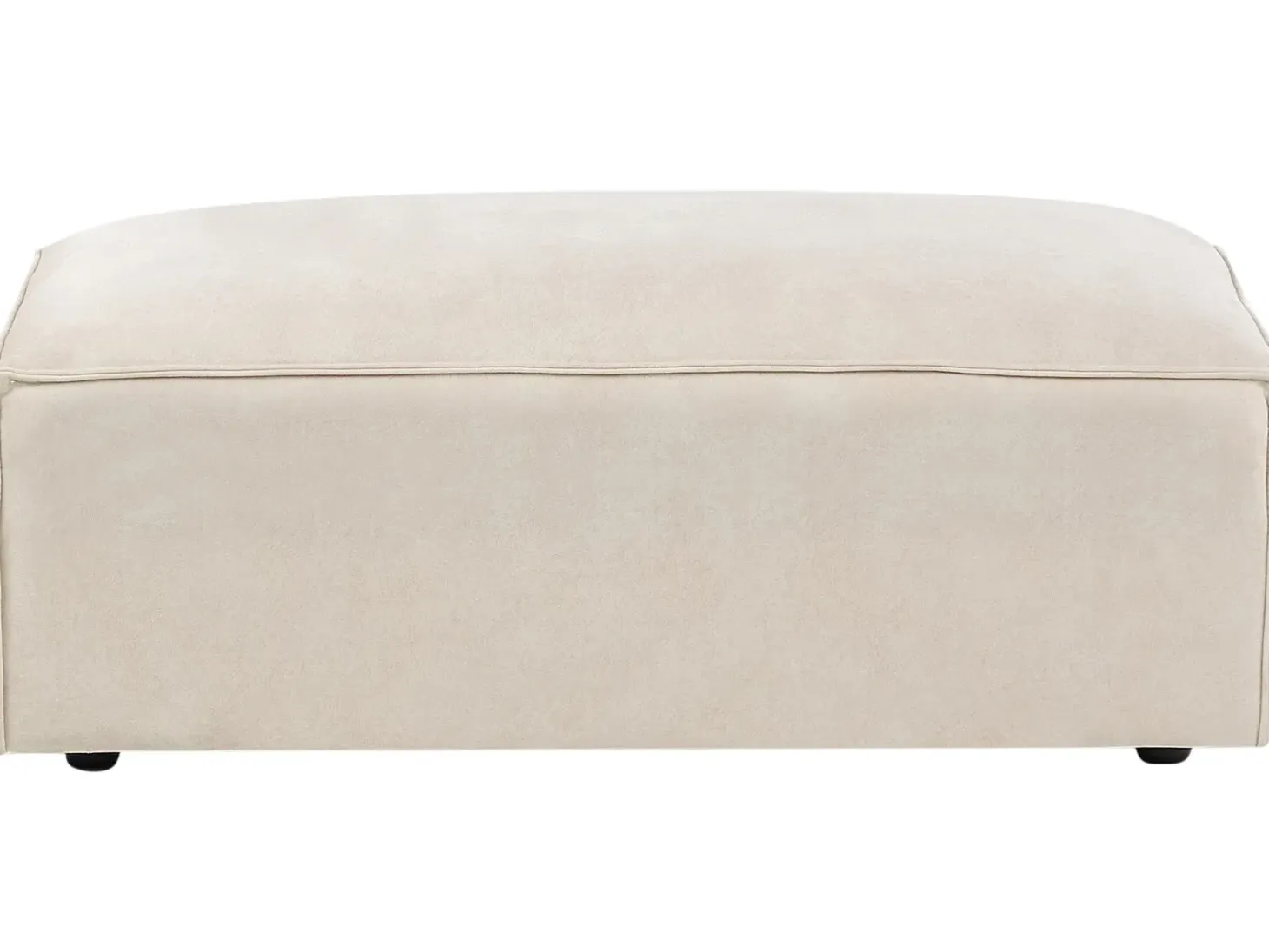 HELLNAR 5 personers Hjørnesofa modul Højrevendt Lys Beige Velour med fodskammel