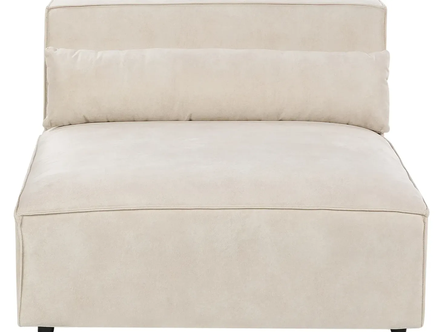 HELLNAR 5 personers Hjørnesofa modul Højrevendt Lys Beige Velour med fodskammel