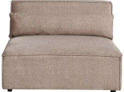 HELLNAR 5 personers Hjørnesofa modul Højrevendt Lysebrun med fodskammel