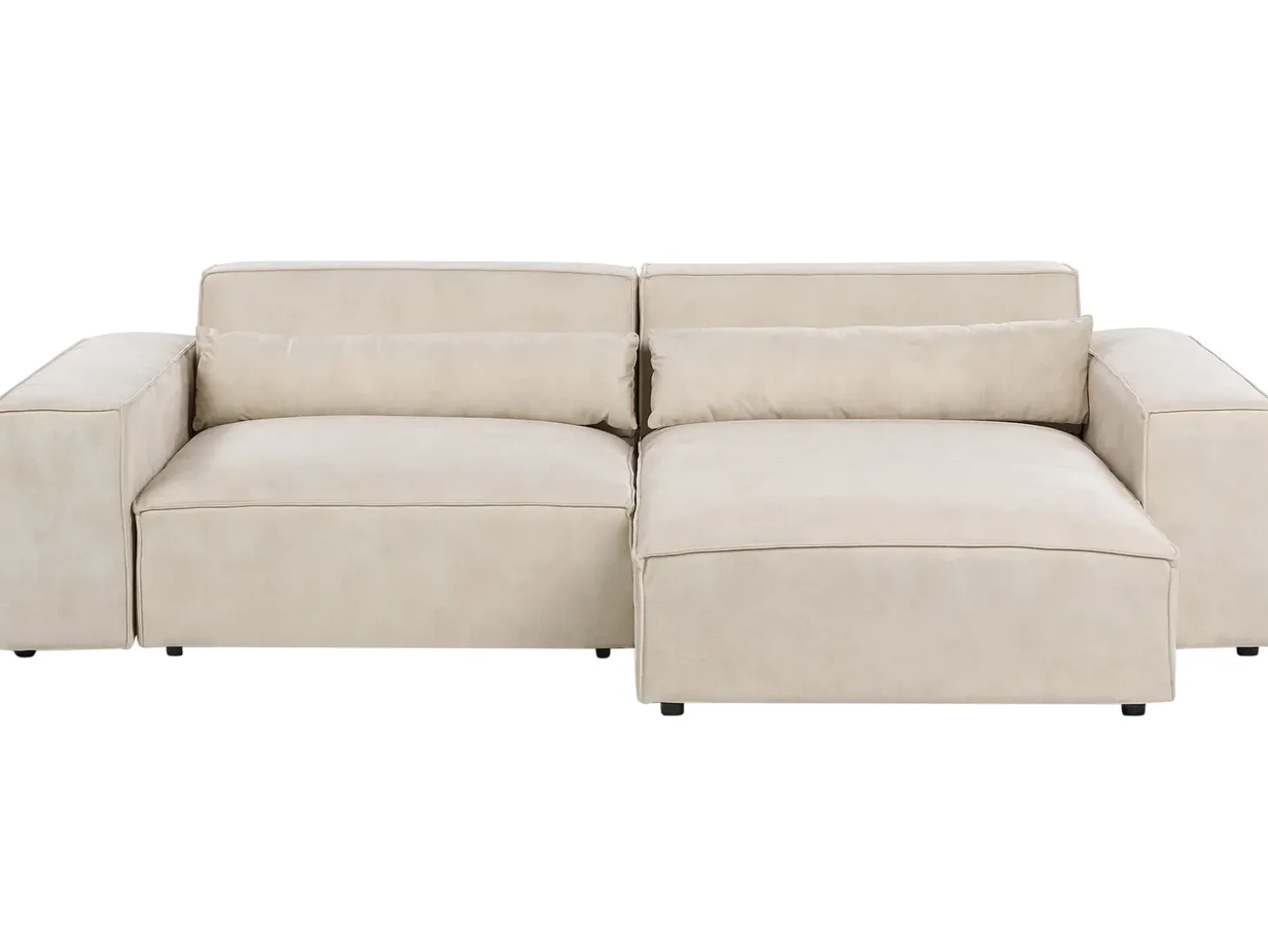 HELLNAR 3 personers Hjørnesofa modul Venstrevendt Lys Beige Velour
