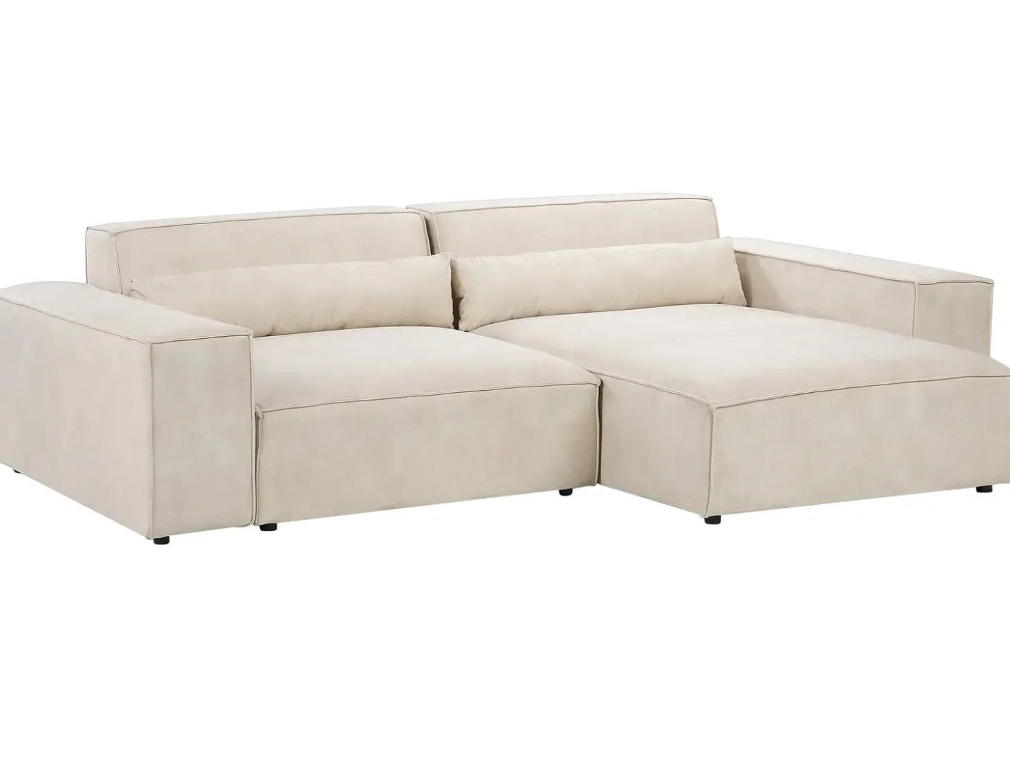 HELLNAR 3 personers Hjørnesofa modul Venstrevendt Lys Beige Velour