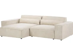 HELLNAR 3 personers Hjørnesofa modul Højrevendt Lys Beige Velour
