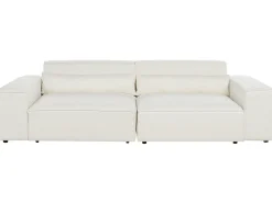 HELLNAR 3 personers Modulsofa Cremehvid Boucle med fodskammel