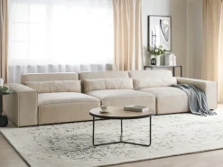 HELLNAR 3 personers Modulsofa Lys Beige Velour