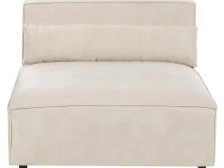 HELLNAR 3 personers Modulsofa Lys Beige Velour med fodskammel